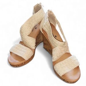 Montego Bay Club Tally beige woven wedge sandal Size 9.5